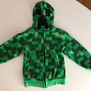 Minecraft Creeper Sweatshirt XS fits 6-7